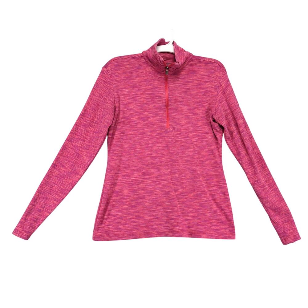 Columbia 1/4 Zip OuterSpaced Pink Pullover Women's M Activewear Top Long Sleeve